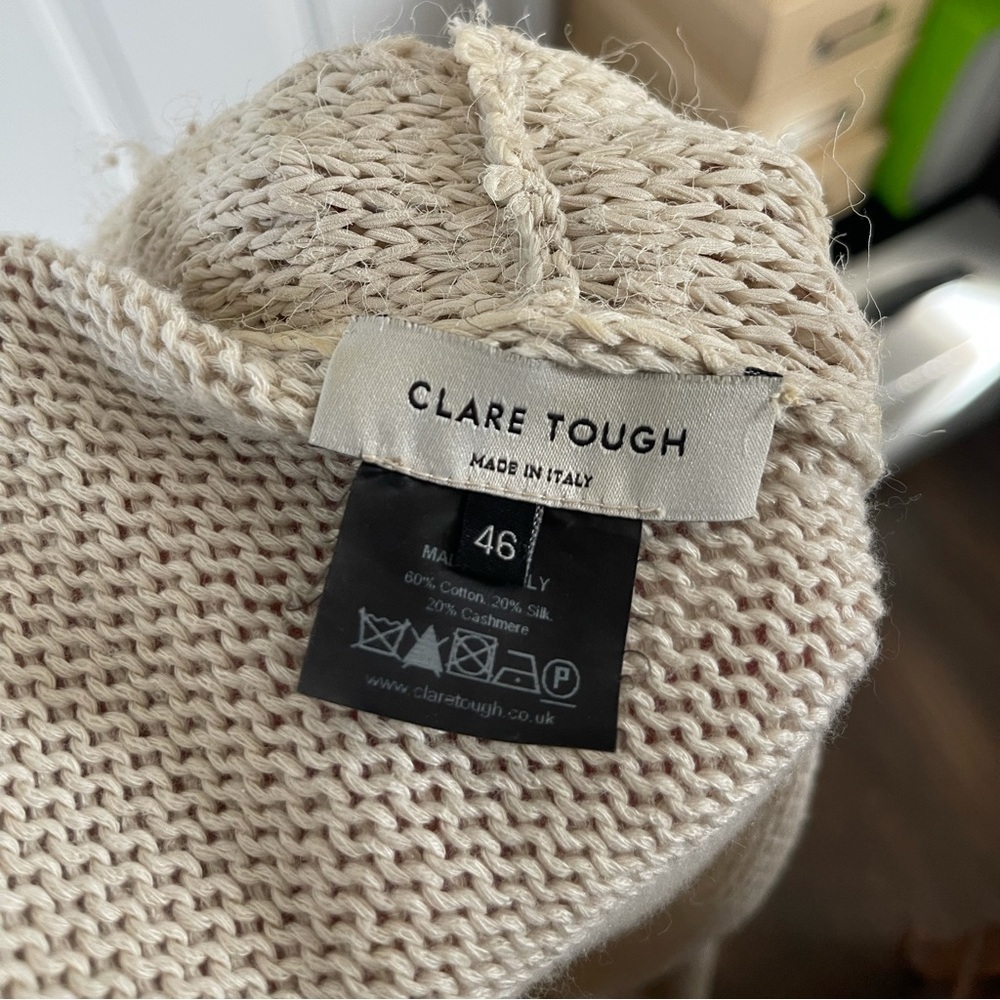 Clare Tough Italian cashmere blend fringe cardigan - Picture 6 of 6
